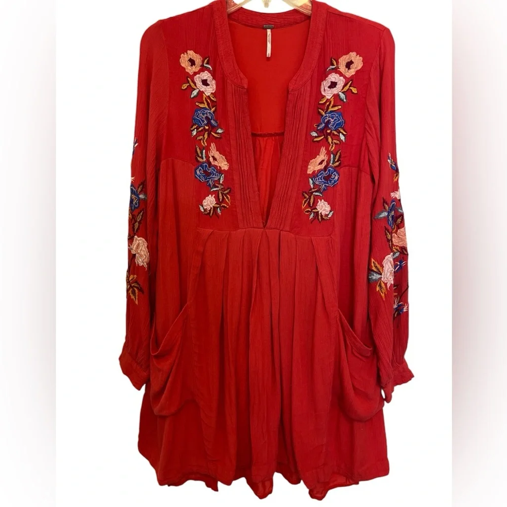 Free People embroidered mini dress‎